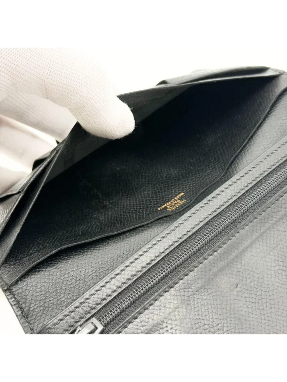 Hermes Bearn Classic Veau Epsom Black Bifold Wallet
